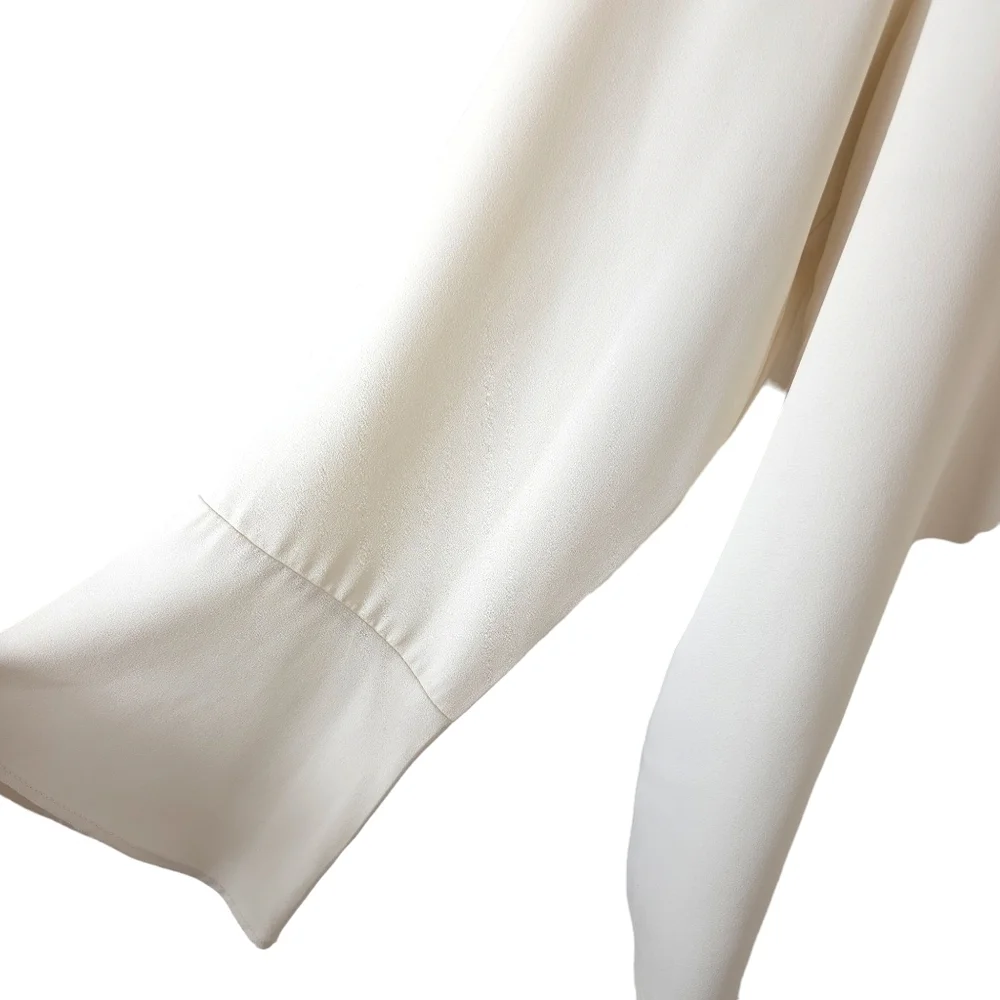 Loft Petite Ruffle Mixed Media Blouse - Picture 5 of 9